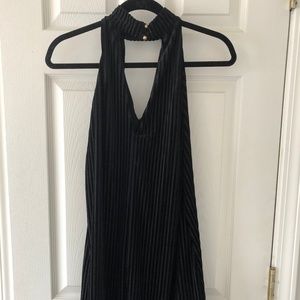 Boutique Velvet Striped LBD